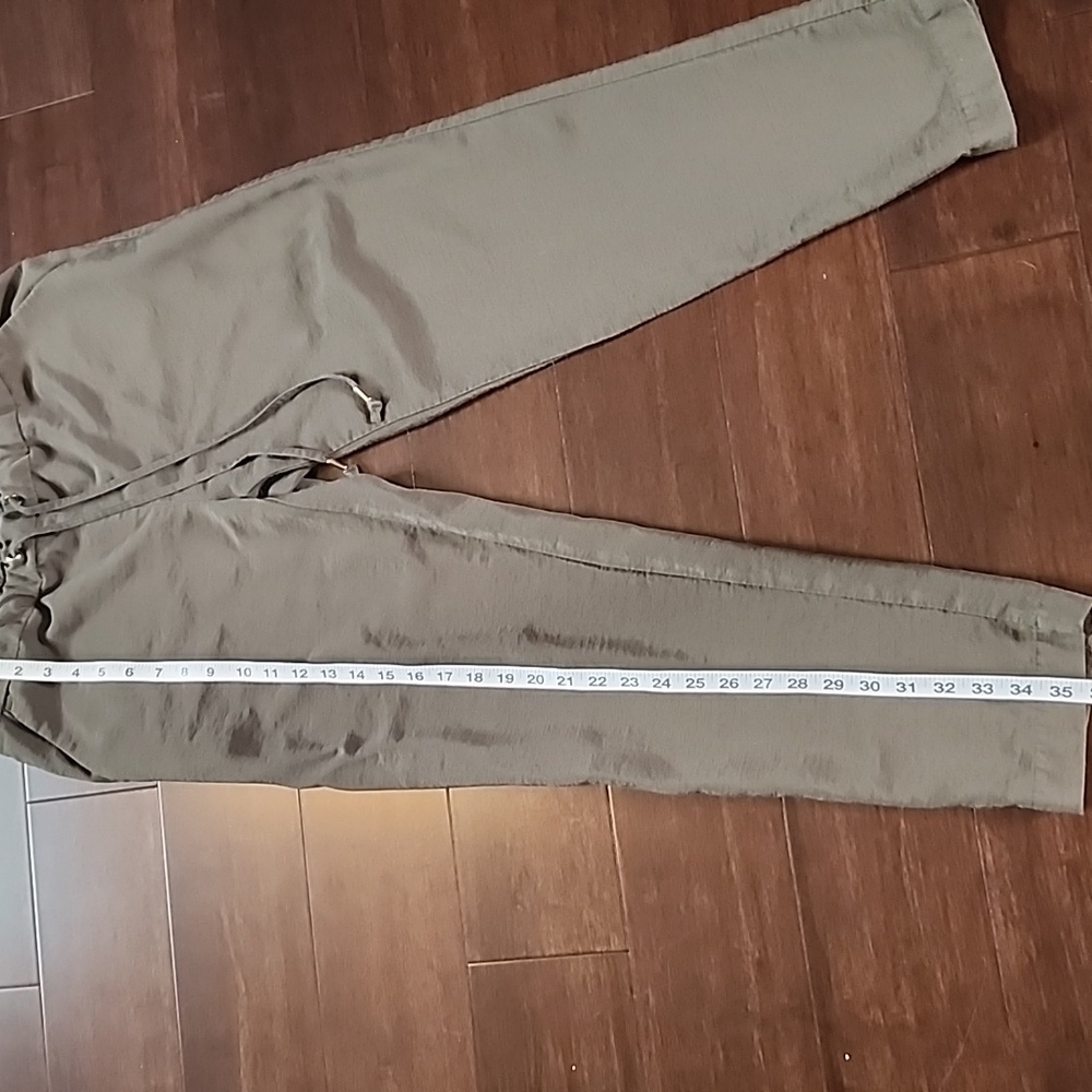 Loft Womens Army Green Pants With Gold Accents Size Small S - Picture 2 of 7